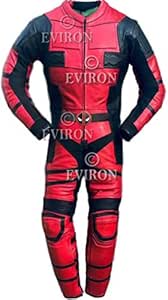 Deadpool Inspired Motorcycle Leather Suit by Eviron 1 Piece suit (S)