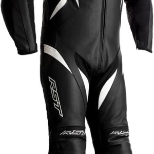 RST Tractech Evo 4 CE Black White Mens Leather Suit UK 46