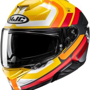 HJC I71 Viz MC3SF Yellow Dual Visor Full Face Ece22.06 Rated Motorcycle Helmet