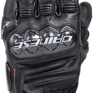 Dainese Herren Carbon 4 Short GlovesShort leather motorcycle gloves with carbon knuckle protectors