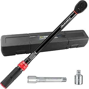 ATsafepro 1/2" Drive Torque Wrench Set,Car Wheel Torque Wrench 20-230 Nm with 3/8'' Adapter