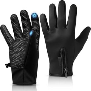 WESTWOOD FOX WFX Cycling Gloves Touchscreen Thermal Running Gloves Black Winter Gloves