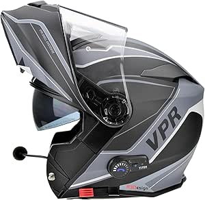 ViPER RSV171 Bluetooth Flip up Motorcycle Motorbike Bike Crash Helmets With Drop-Down Sun Visor Helmet