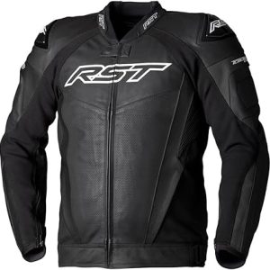 Tractech Evo 5 CE Mens Leather Jacket (Black / Black / Black - 44)