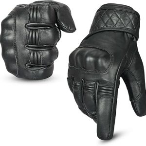 Leather Motorbike Motorcycle Gloves Heavy Duty Thinsulate 3M